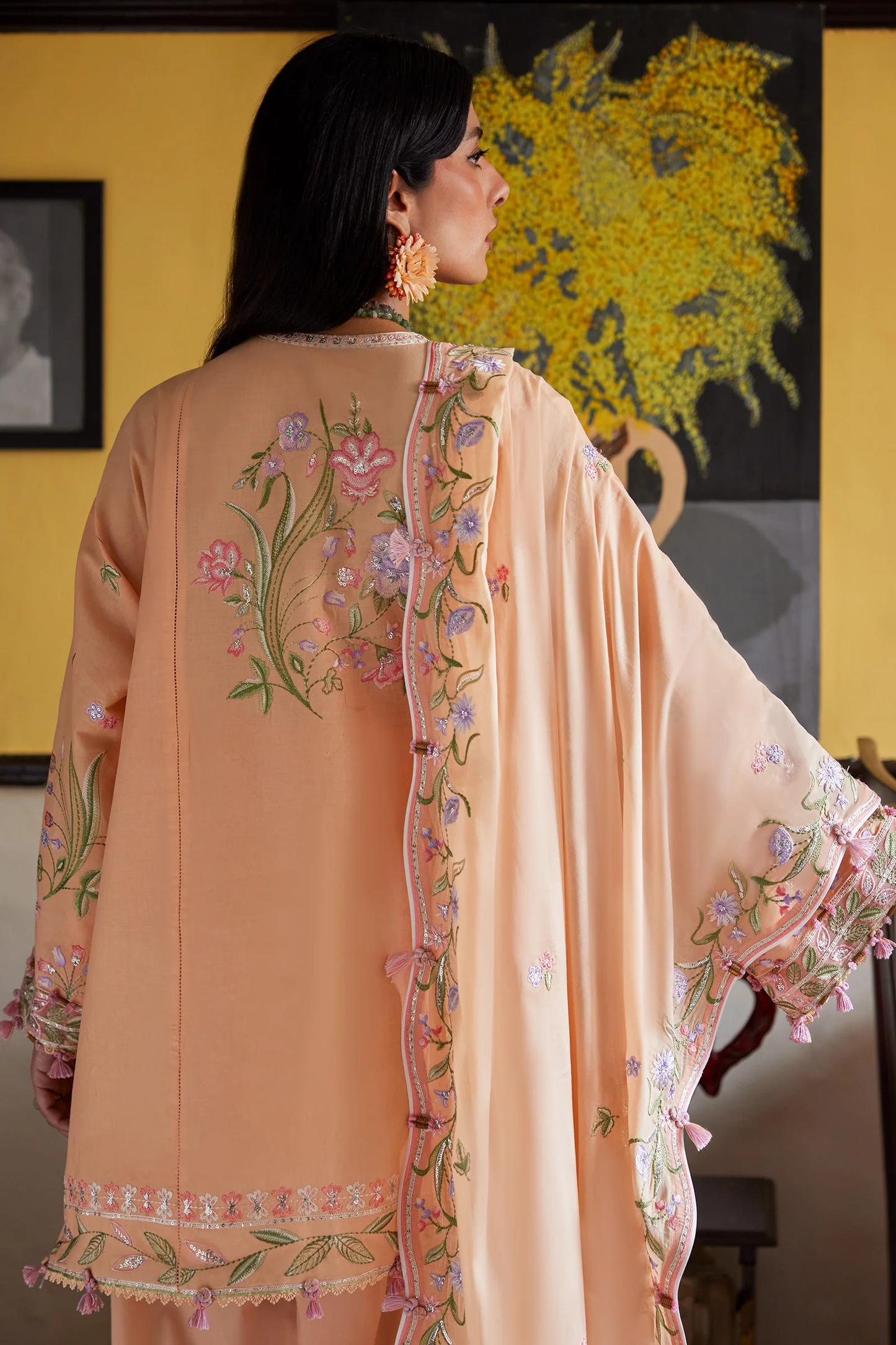Zaha Festive Lawn 2026 | ZF26-09 | APRICOT MALLOW BLOOM