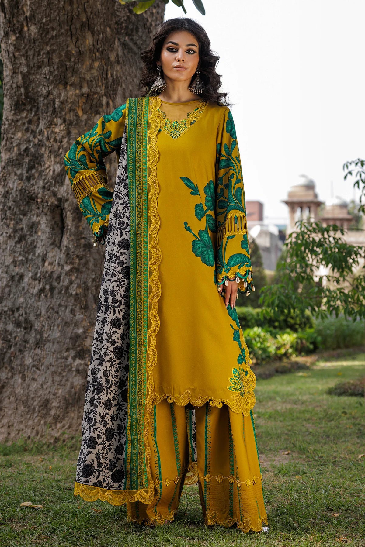 charizma green dress Charizma Green Formal Dresses With Embroidery