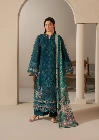 E-Craft Chikankari Lawn With Chiffon Dupatta'26 by Elaf | EHC-2A MOSS