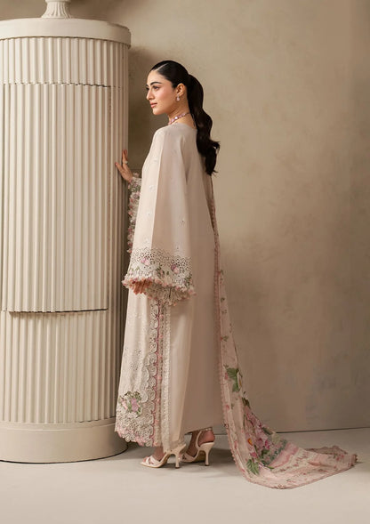 E-Craft Chikankari Lawn With Chiffon Dupatta'26 by Elaf | EHC-6B CLAY