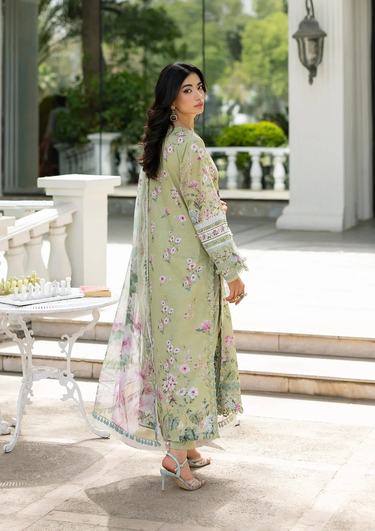 Signature Embroidered lawn With Chiffon Collection Vol-II '26 By Elaf | ESG-6A JADE