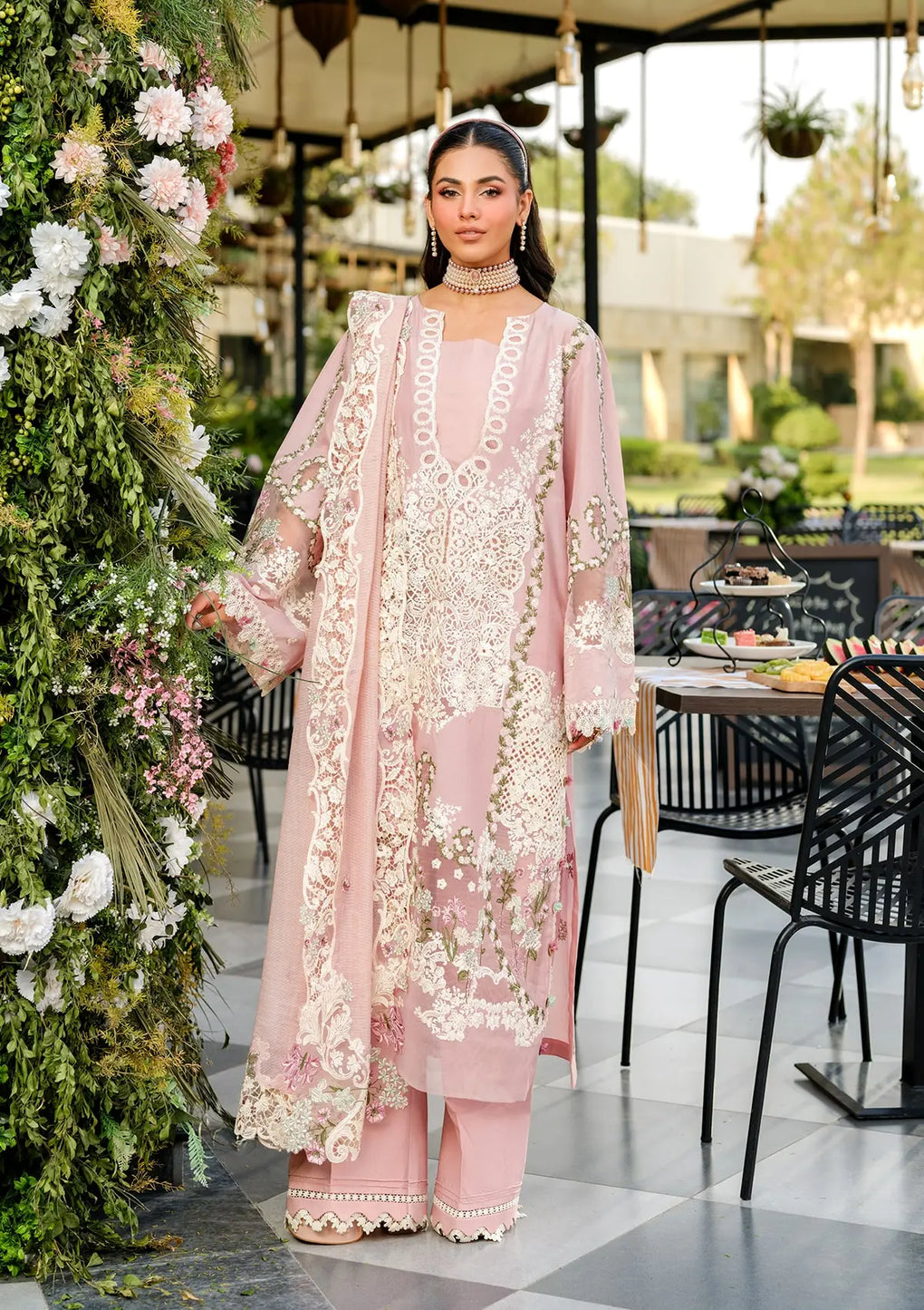 Elaf Luxury Lawn 2025 Vol-02 | ELH-3B | OH MY ROSE