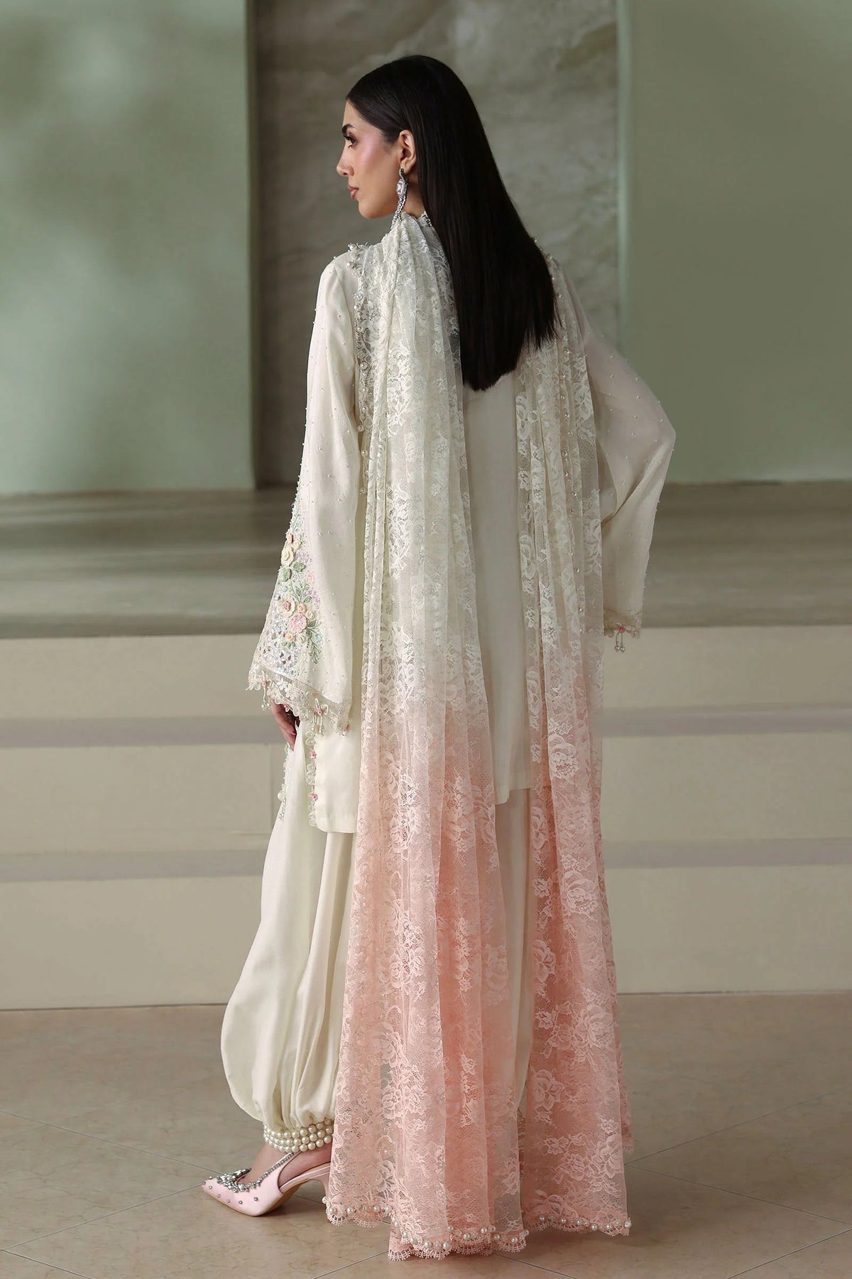 MARIA.B SOIREE Unstitched Formals Collection 2026 | SR-01-02-Ivory
