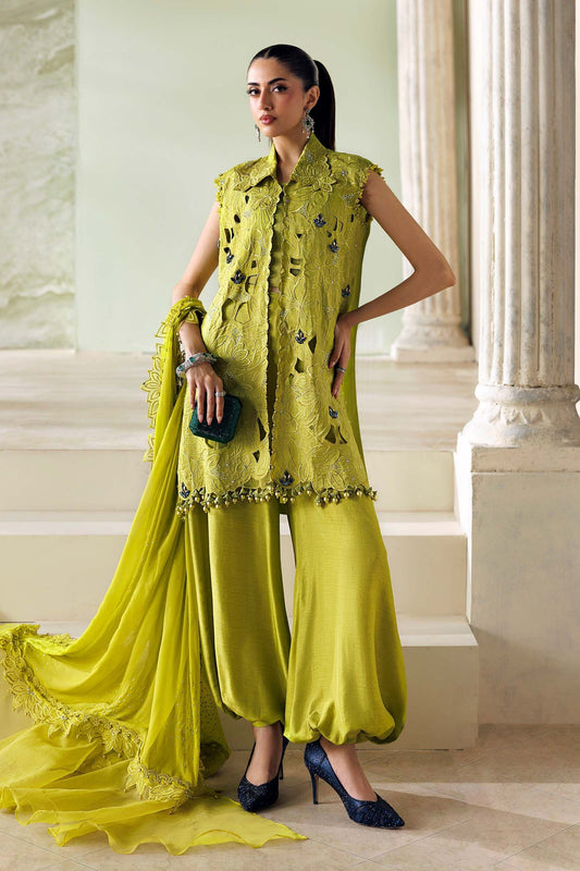 MARIA.B SOIREE Unstitched Formals Collection 2026 | SR-01-03-Lime Green