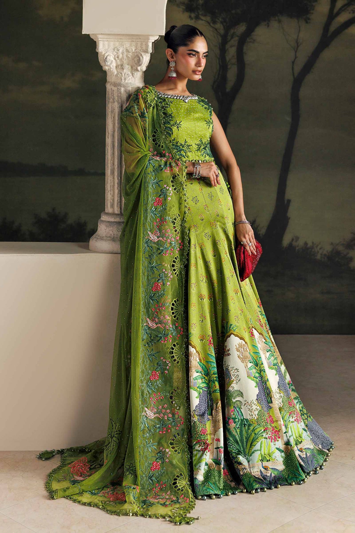 MARIA.B SOIREE Unstitched Formals Collection 2026 | SR-01-06-Peridot Green