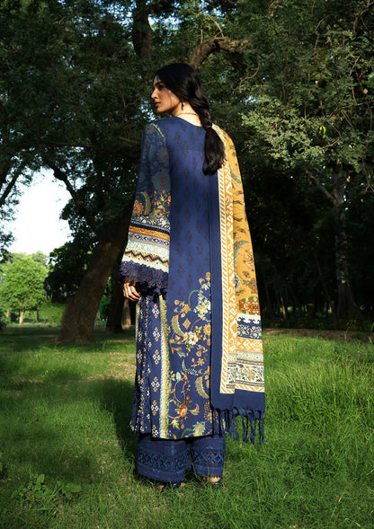 Elaf Wilderness Pashmina Shawl Edit 2026 | EWR-3A BLUES