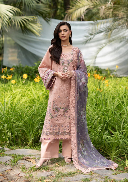 Elaf Premium Luxury Lawn 2026 Vol-02 | ELQ-6A | BLUSHING ROSE