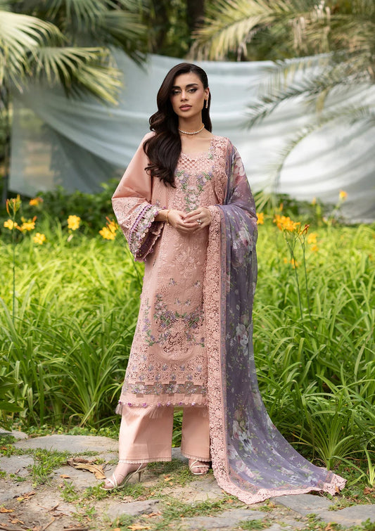 Elaf Premium Luxury Lawn 2026 Vol-02 | ELQ-6A | BLUSHING ROSE