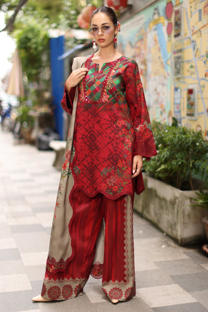 Charizma Combination Unstitched Embroidered Linen Collection Vol 2 2026 | CCW7 - 12