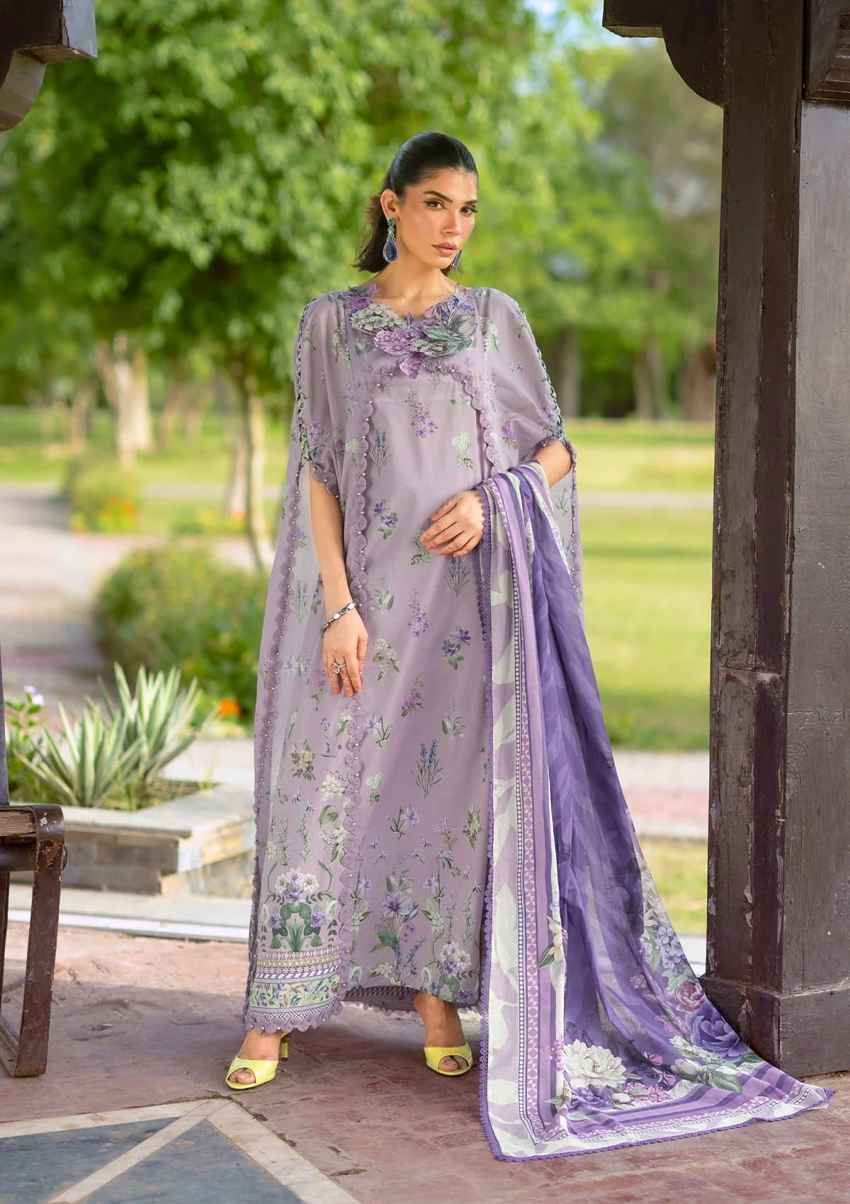 Elaf Bridgerton Prints 2026 | EPB-6A LILAC GARDEN