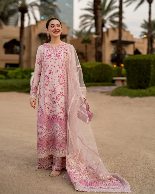 Faiza Saqlain X Hania Amir Luxury Lawn 2026 | LAMIJA