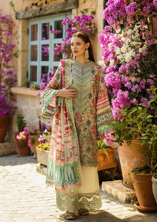Elaf Print Chikankari Collection 2025 | ELK-01B