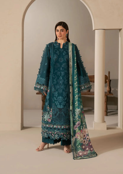 E-Craft Chikankari Lawn With Chiffon Dupatta'26 by Elaf | EHC-2A MOSS