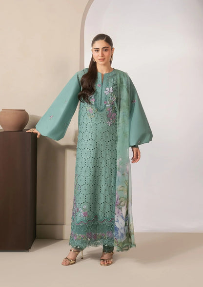 E-Craft Chikankari Lawn With Chiffon Dupatta'26 by Elaf | EHC-1B WILLOW