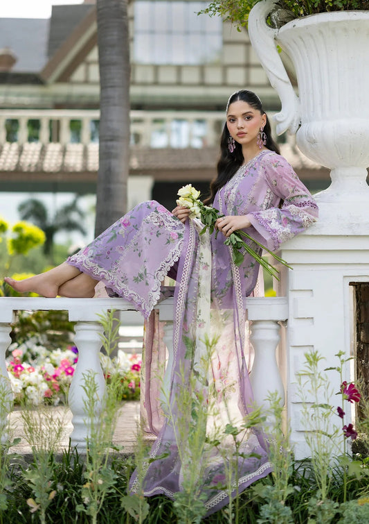 Signature Embroidered lawn With Chiffon Collection Vol-II '26 By Elaf | ESG-1B BIANCA