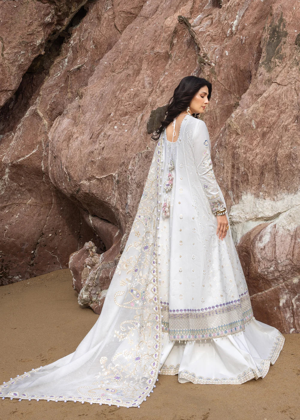 Siraa Luxury Lawn 2026 by Sadaf Fawad Khan | NOOR