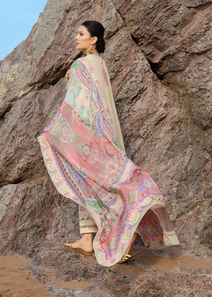 Siraa Luxury Lawn 2026 by Sadaf Fawad Khan | SUNEHRI