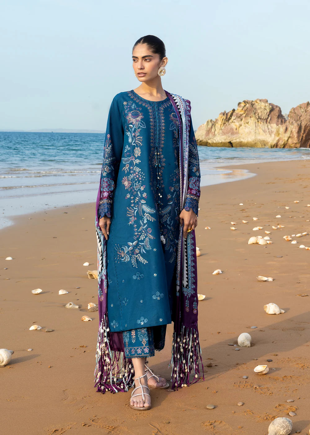 Siraa Luxury Lawn 2026 by Sadaf Fawad Khan | SHEHNAAZ