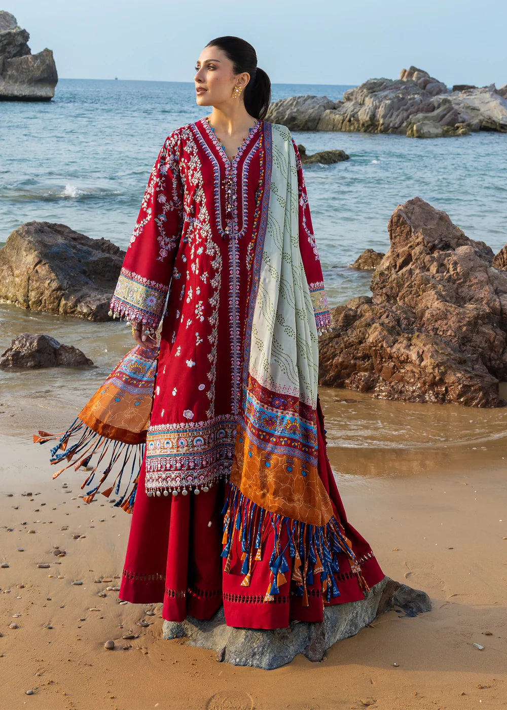 Siraa Luxury Lawn 2026 by Sadaf Fawad Khan | AATISH