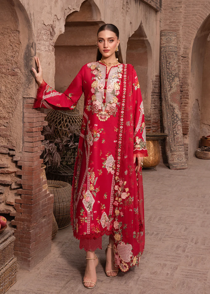 Saira Shakira Luxury Lawn 2026 | ROSE | D-6A