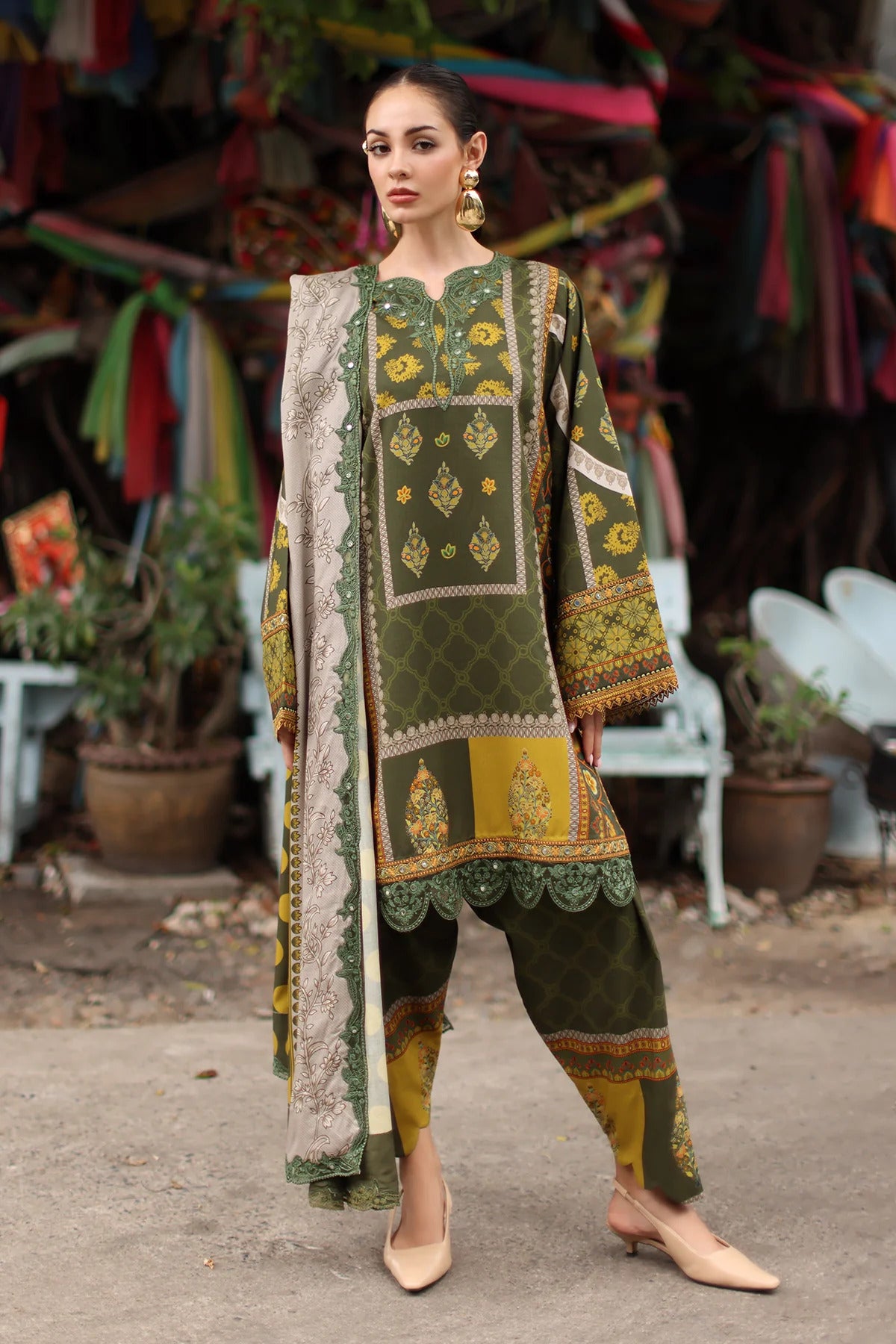 Aniq V1 Linen 2026 by Charizma | Unstitched Embroidered Linen Collection | ANW7-08