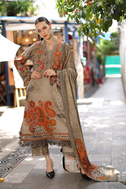 Aniq V1 Linen 2026 by Charizma | Unstitched Embroidered Linen Collection | ANW7-04