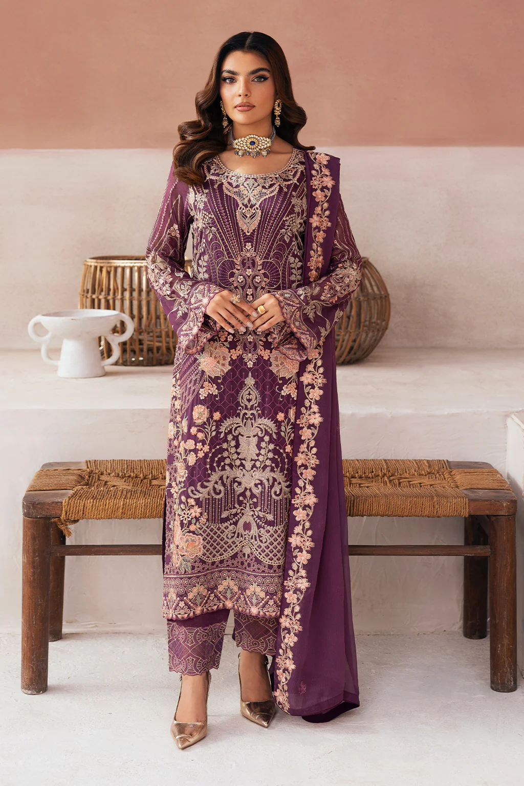 Arzoo by Ramsha Embroidered Chiffon | U-112