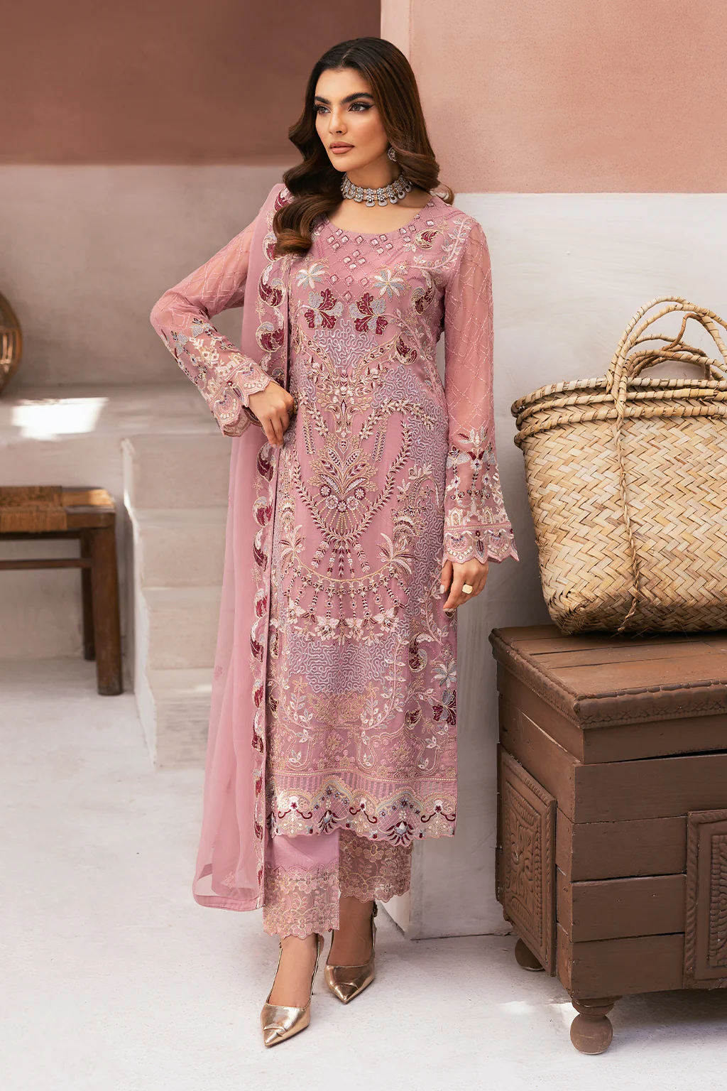 Arzoo by Ramsha Embroidered Chiffon | U-109