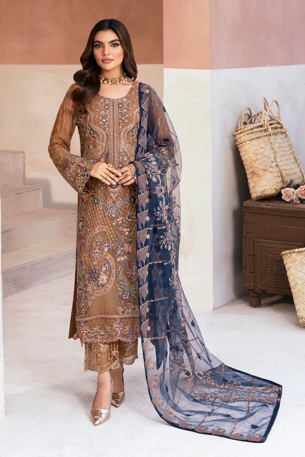 Arzoo by Ramsha Embroidered Chiffon | U-110