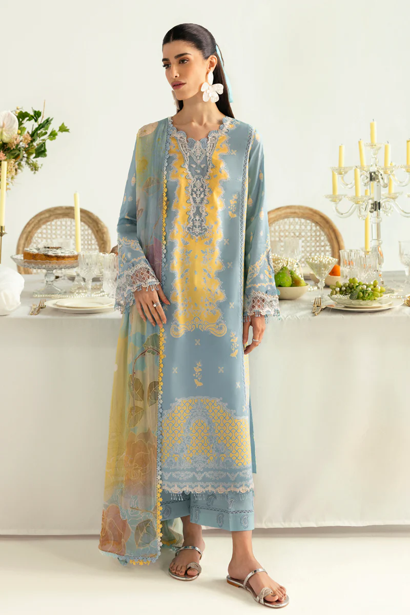 Qalamkar Qprints Unstitched Lawn | ELVA | 06A