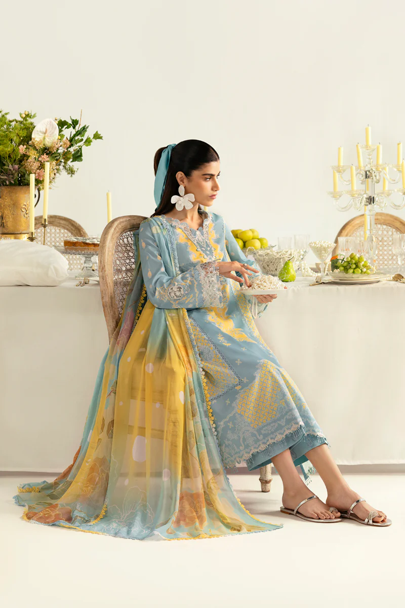 Qalamkar Qprints Unstitched Lawn | ELVA | 06A