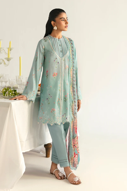 Qalamkar Qprints Unstitched Lawn | LYRA | 08B