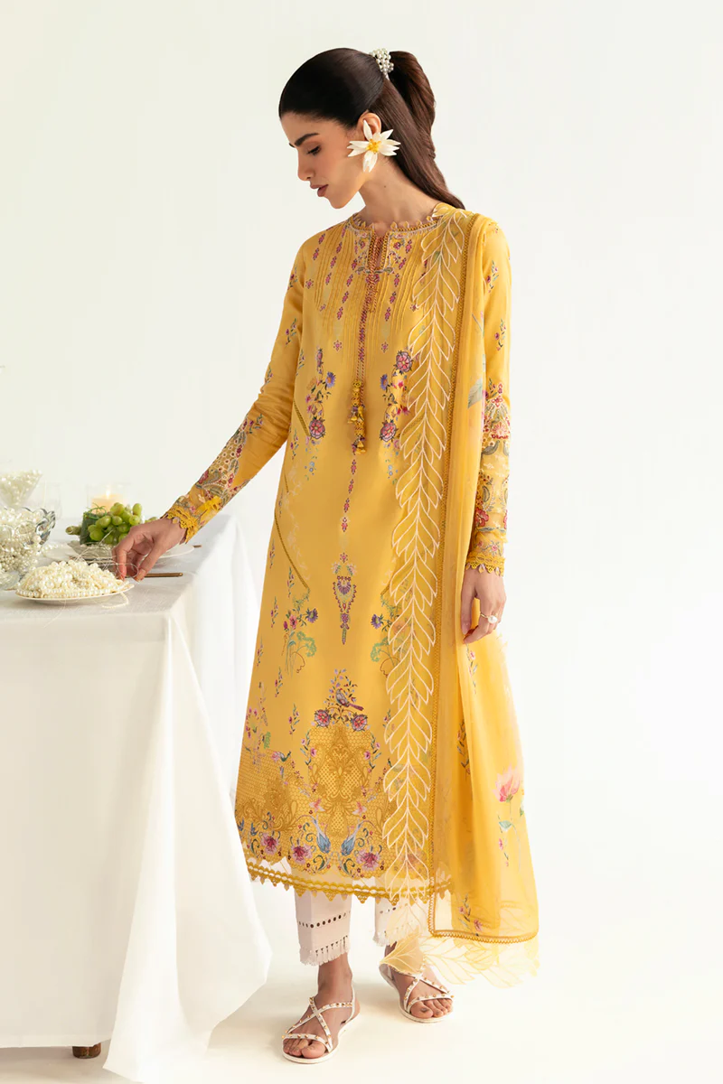 Qalamkar Qprints Unstitched Lawn | MEHR | 03B