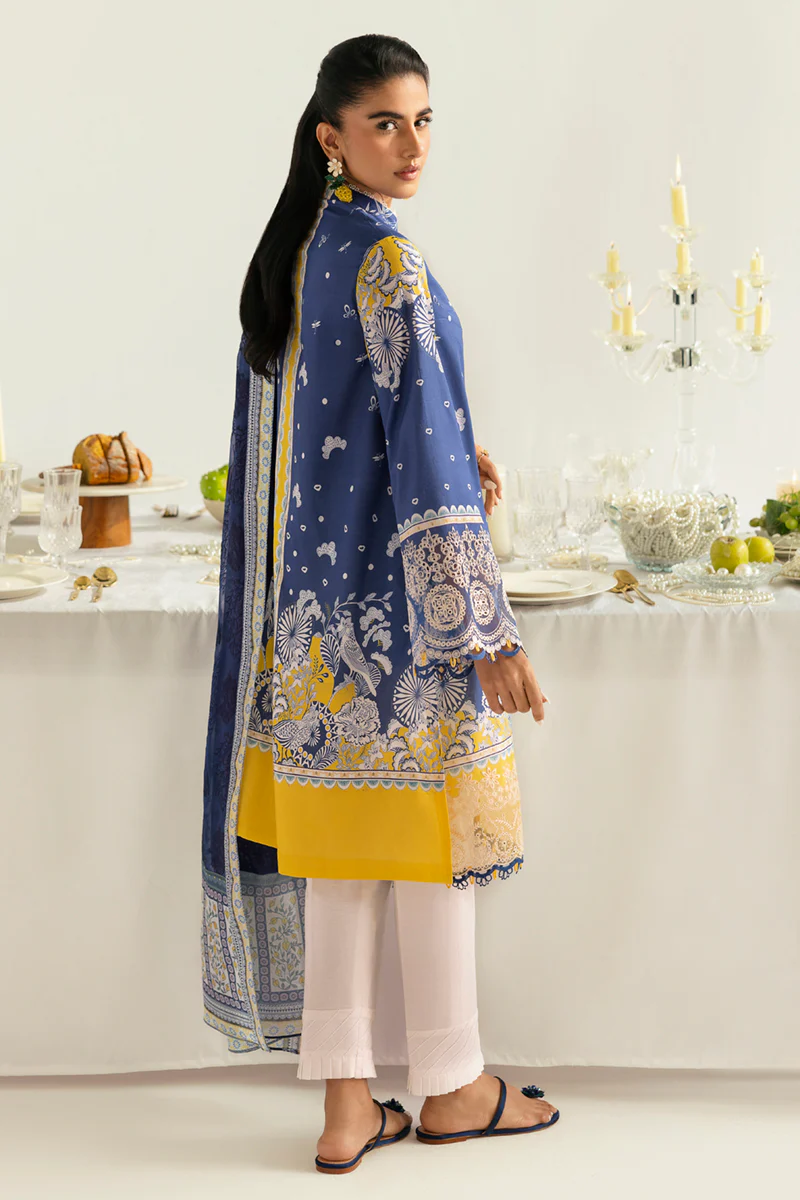 Qalamkar Qprints Unstitched Lawn | HINA | 02A