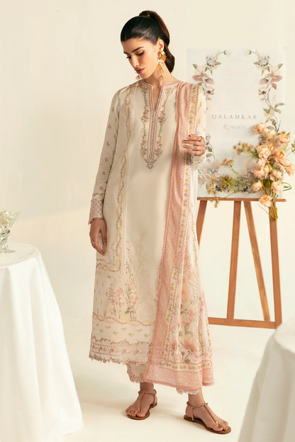 Qalamkar Qprints Unstitched Lawn | NENA | 01A