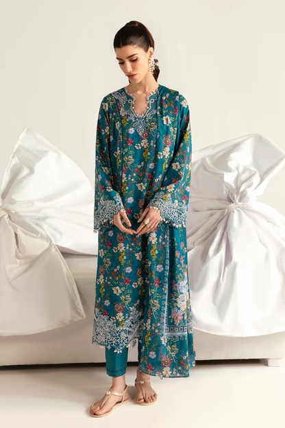 Qalamkar Qprints Unstitched Lawn | FAHA | 10A