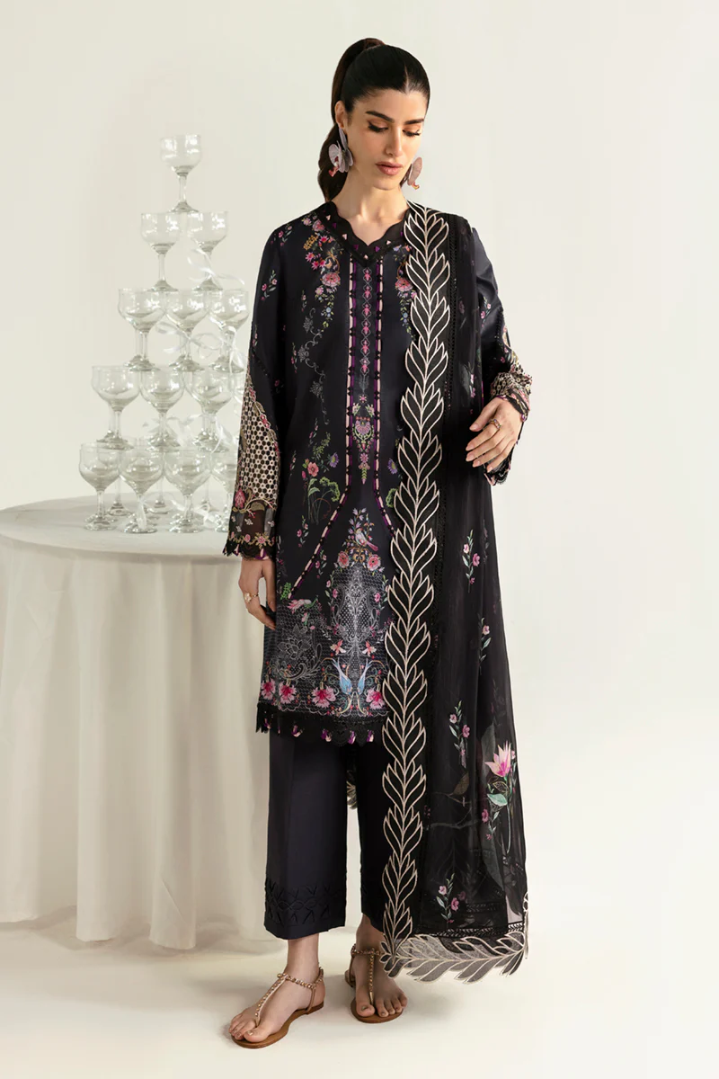 Qalamkar Qprints Unstitched Lawn | RIDA | 03A