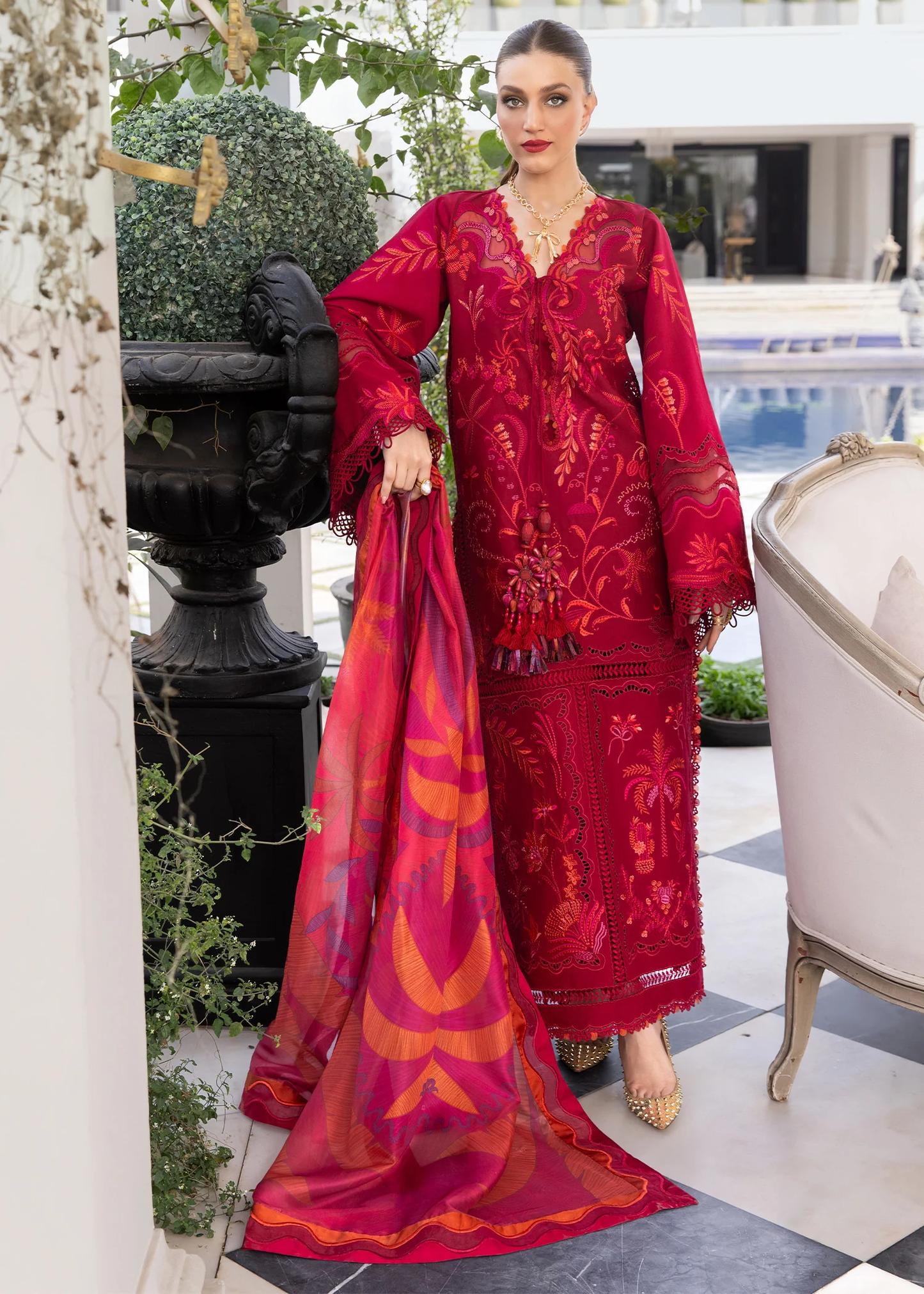Crimson Luxury Lawn 2026 | BEAUTY IN BLOOM | D-3A