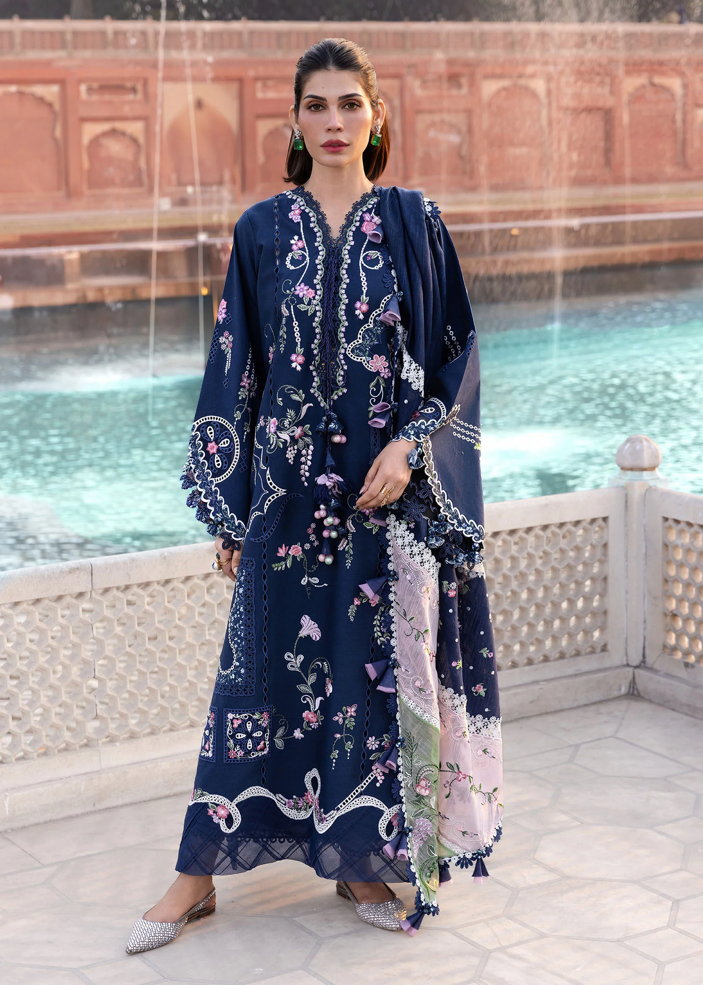 Crimson Luxury Lawn 2026 | OUT OF MANY HEARTS | D-7B