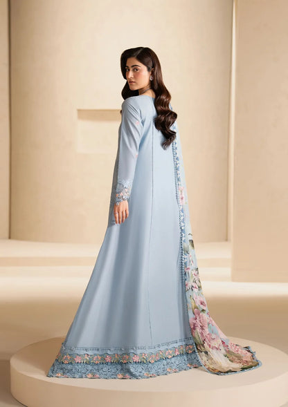 E-Craft Chikankari Lawn With Chiffon Dupatta'26 by Elaf | EHC-5B PACIFIC