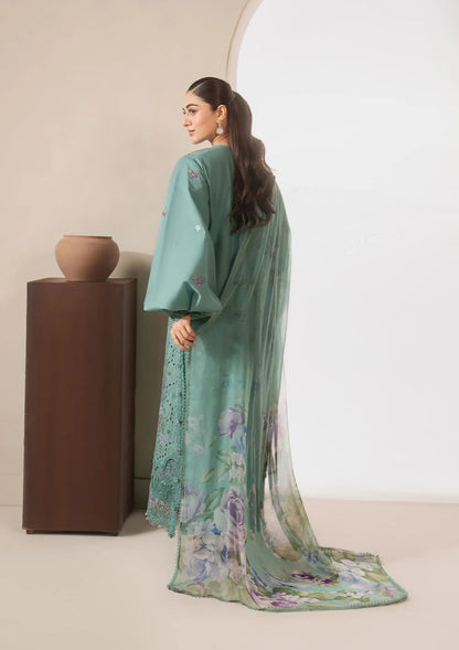 E-Craft Chikankari Lawn With Chiffon Dupatta'26 by Elaf | EHC-1B WILLOW