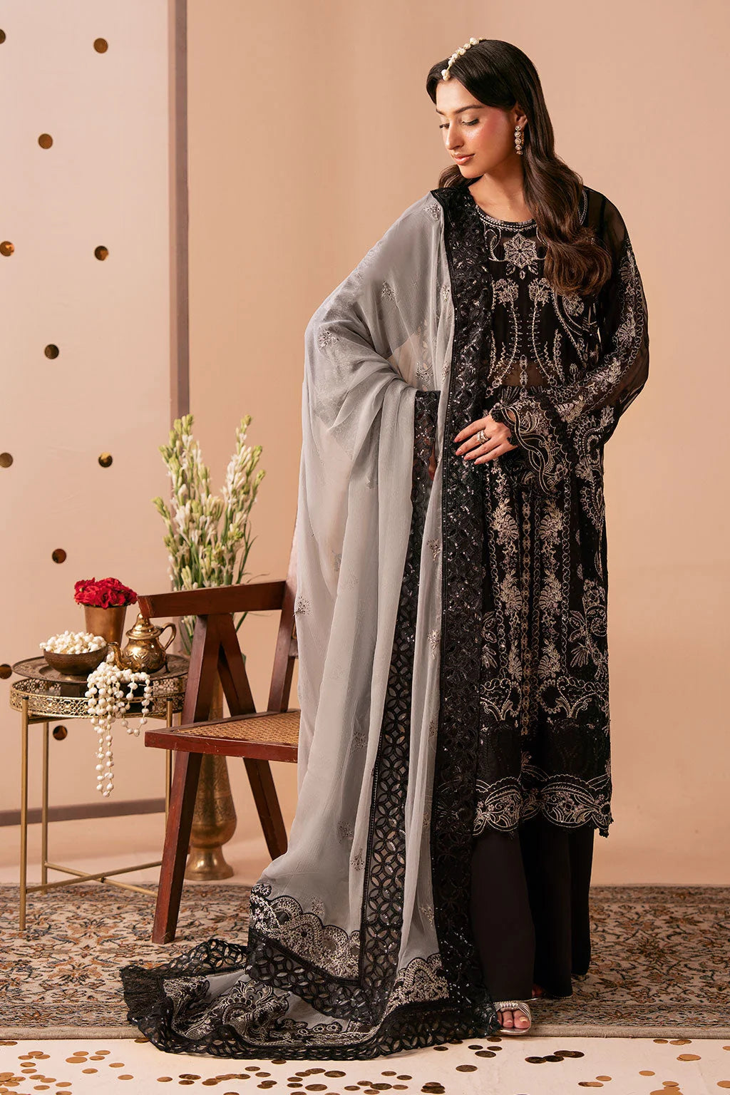 Ramsha Dastak Chiffon Collection 2026 | Q-306