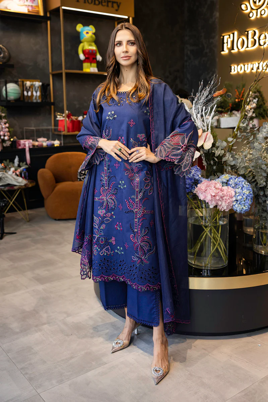 Rang Rasiya Carnation Embroidered Lawn 2025 | AQUA