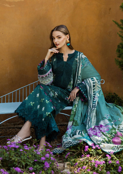 Elaf Print Chikankari Collection 2025 | ELK-07B