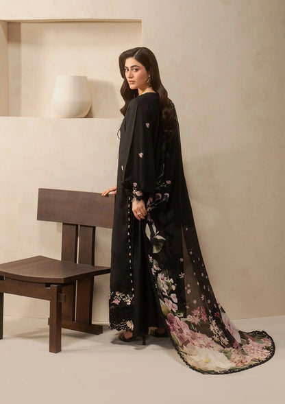 E-Craft Chikankari Lawn With Chiffon Dupatta'26 by Elaf | EHC-5A CHARCOAL