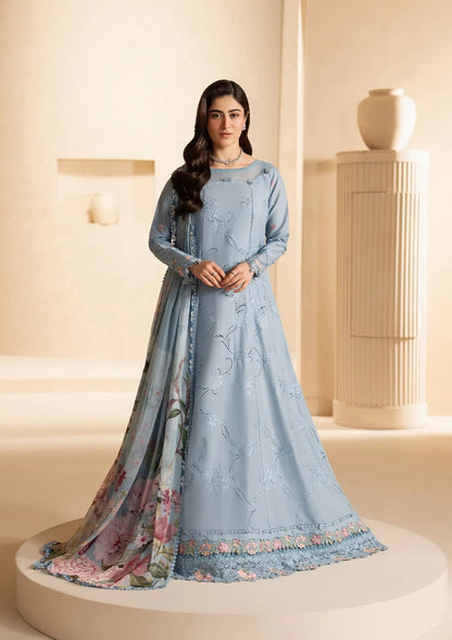E-Craft Chikankari Lawn With Chiffon Dupatta'26 by Elaf | EHC-5B PACIFIC