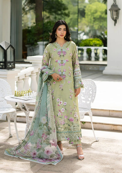 Signature Embroidered lawn With Chiffon Collection Vol-II '26 By Elaf | ESG-6A JADE
