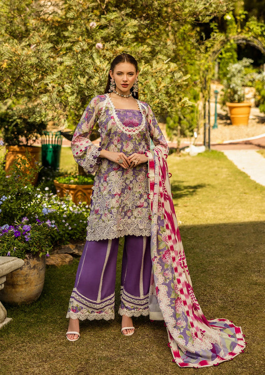Elaf Print Chikankari Collection 2025 | ELK-02A