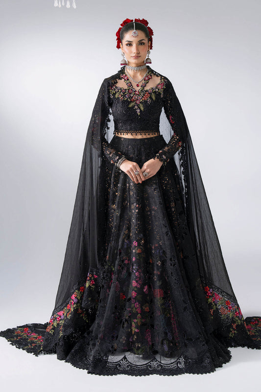 MARIA.B Unstitched Mbroidered Collection 2026 | BD-3101 OBSIDIAN GARDEN