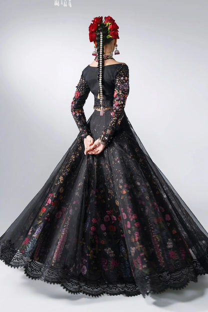 MARIA B Unstitched Mbroidered Collection 2026 | BD-3101 OBSIDIAN GARDEN